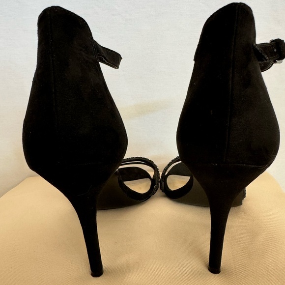 Nine West Black Amurri Sueded Rhinestone Heels 9.5 - Picture 5 of 8